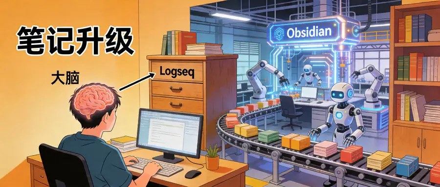 你的第二大脑还在靠Logseq记笔记？我换成了Obsidian，代价有点大但真心值！